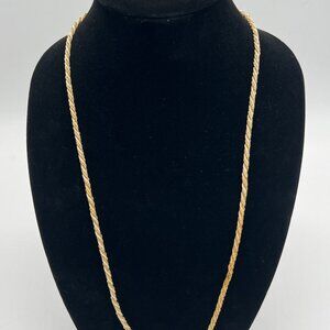Trifari Vintage Gold-Tone & Silver-Tone 31" Rope Chain Necklace & 7.5" Bracelet